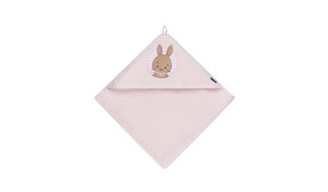 Kapuzenhandtuch 100x100, Luxus Baumwolle, HASE, rosa