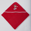 Morgenstern Kapuzenhandtuch 100x100, Morgenstern, Bio Baumwolle, Fussball, rot