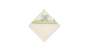 Kapuzenhandtuch 100x100, reine Baumwolle, Koala, grün