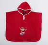 Morgenstern Badeponcho 1-3 Jahre, Bio Baumwolle, Fussball, rot