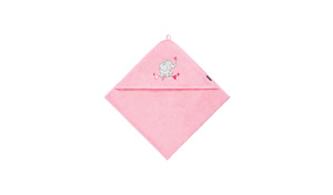 Kapuzenhandtuch 100x100, Luxus Baumwolle, Elefant, rosa
